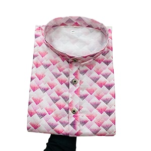 FOXDX Mens Cotton Blend Printed Long Kurta