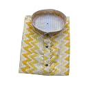 FOXDX Men39s Cotton Blend Printed Long Kurta