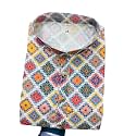 FOXDX Men39s Cotton Blend Printed Long Kurta