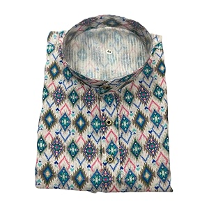 FOXDX Mens Cotton Kurta Ethnic Printed Kurta