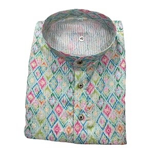 FOXDX Mens Cotton Kurta Ethnic Printed Kurta