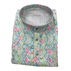FOXDX Mens Cotton Kurta Ethnic Printed Kurta