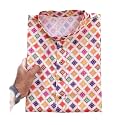 FOXDX Men39s Cotton Kurta Ethnic Printed Kurta