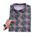 FOXDX Men39s Cotton Kurta Ethnic Printed Kurta