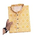 FOXDX Men39s Cotton Kurta Ethnic Printed Kurta