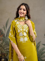 FOXDX Women Kurta Pant Dupatta Set