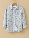 FOXEY Men Floral Print Casual Light Blue