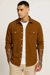 FOXEY Men Slim Fit Solid Slim Collar