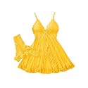 Foxiny Sexy Lingerie Dress 2pcs Women Night Gown with Thong 3XS-6XL