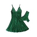 Foxiny Sexy Lingerie Dress 2pcs Women Night Gown with Thong 3XS-6XL