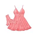 Foxiny Sexy Lingerie Dress 2pcs Women Night Gown with Thong 3XS-6XL