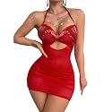 Foxiny Sexy Lingerie Dress Women Ruched Bodycon Outfit