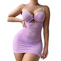 Foxiny Sexy Lingerie Dress Women Ruched Bodycon Outfit