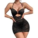 Foxiny Sexy Lingerie Dress Women Ruched Bodycon Outfit