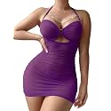 Foxiny Sexy Lingerie Dress Women Ruched Bodycon Outfit