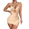 Foxiny Sexy Lingerie Dress Women Ruched Bodycon Outfit