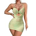 Foxiny Sexy Lingerie Dress Women Ruched Bodycon Outfit