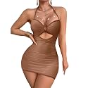 Foxiny Sexy Lingerie Dress Women Ruched Bodycon Outfit