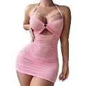 Foxiny Sexy Lingerie Dress Women Ruched Bodycon Outfit