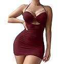 Foxiny Sexy Lingerie Dress Women Ruched Bodycon Outfit