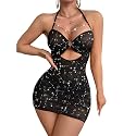 Foxiny Sexy Lingerie Dress Women Ruched Bodycon Outfit