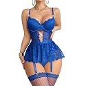 Foxiny Sexy Lingerie Set 3 Piece Women Corset Bodysuit