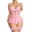 Foxiny Sexy Lingerie Set 3 Piece Women Corset Bodysuit