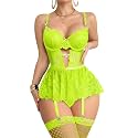 Foxiny Sexy Lingerie Set 3 Piece Women Corset Bodysuit
