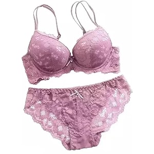 Foxline Womens Lace Push Up Underwired Solid