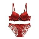 Foxline Women39s Lace Push Up Underwired Solid