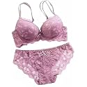 Foxline Women39s Lace Push Up Underwired Solid