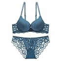 Foxline Women39s Lace Push Up Underwired Solid
