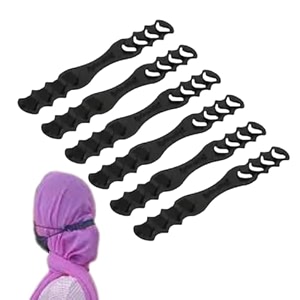 foxtail 6 pcs mask extender strap  adjustable mask holder hook for ears hijab extender amp hijab mask holder  soft reusable lightweight multicolor
