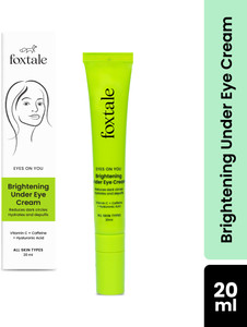 foxtale brightening under eye cream with vitamin c caffeine and hyaluronic acid