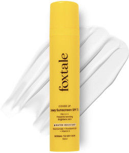 foxtale sunscreen - spf 70 pa dewy sunscreen with naicinamide