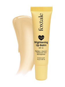 foxtale spf30 brightening lipbalm with peptides vitc  hyaluronic acid clear vanilla vanilla