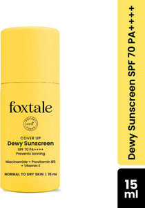 foxtale sunscreen - spf 70 pa sunscreen - spf 50 pa dewy sunscreen with naicinamide