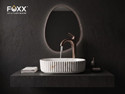 Foxx Sanitaryware Modern Ceramic Wash Basin for Bathroom(19x13x5)(B-34 Matt) (19x13x5)(B-34 Matt) Table Top Basin (Grey Marble Design Matt)