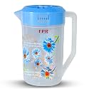 FPR 2.4Liter Plastic Water Jug Printed BPA Free Food Grade Plastic Dinnerware for Serving Water, Milk, Oil Storage, Juice (1Pc, Color May Vary)