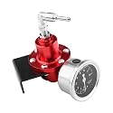 FPR with Gauge 0-140 PSI for car engine fuel pressure control, this is a complete aluminum fuel regulator kit and universal adjustable fuel pressure regulator