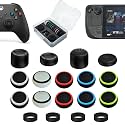 FPS Thumb Grip Caps Set for Xbox One (Series X, S) Controller Stick Caps Silicone Thumbsticks Grips Joystick Caps for Xbox, Precision Rings for Xbox,Black Set(18pcs)