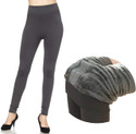Frackson Grey Ankle Length 24 to 34 Waist Stretchable Warm Fleece Legging Slim-Fit Women Pyjama Thermal