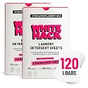 Fragrance Free Laundry Detergent Sheets | Clothes Detergent Laundry Soap Sheets for Travel - Mess-Free, Ultra Concentrated, Recyclable Packaging, Stain Fighting | Unscented, 120 Count