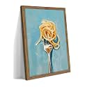 Framed Kitchen Wall Art, Vintage Spaghetti Canvas Wall Decor, Rustic Farmhouse Still Life Oil Painting, Trendy Funny Kitchen Food Artwork Prints Pictures for Dining Room Decorations 12x16 Inch