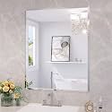 Frameless Bathroom Mirror, 24"x30" Beveled Bathroom Vanity Mirror