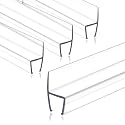 Frameless Shower Door Seal Strip 4 Pack x 39 Inch H for 3/8" Thick Glass Shower Door Side Seal Strip Bottom Seal Door Sweep, Ultra Clear Polycarbonate Stop Showers Leaks Create A Water Barrier