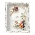 FrameWorks 11x14 Driftwood Wooden Shadow Box Frame – Soft Felt Back, Tempered Glass, and Included Elegant White Ball Push Pins