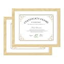 FrameWorks 11x14 mat to 8.5x11 Classic Wooden Document Frames Tempered Glass/Natural Oak / 2-Pack