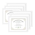 FrameWorks 11x14 mat to 8.5x11 Classic Wooden Document Frames Tempered Glass/White / 6-Pack