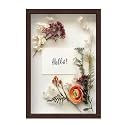 FrameWorks 12" x 18" Mahogany Wooden Shadow Box Frame – Soft Felt Back, Tempered Glass, and Included Elegant White Ball Push Pins